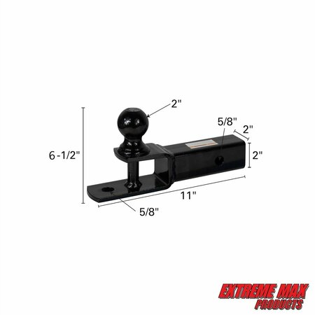 Extreme Max Extreme Max 5001.1383 3-in-1 ATV Ball Mount with 2" Ball - 2" Shank 5001.1383